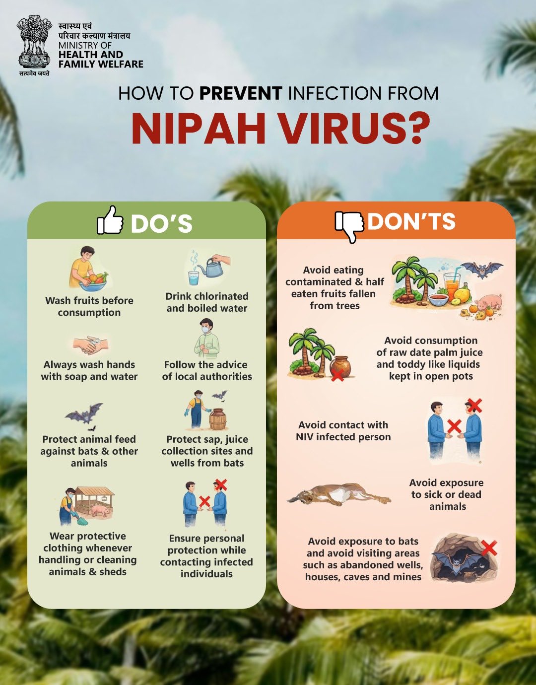 Nipah virus information banner
